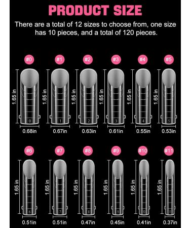 EBANKU 120PCS Clear Matte Dual Nail Forms for Acrylic Nail Extensions - Manicure Tools - Buy Online on SooperMarket.com
