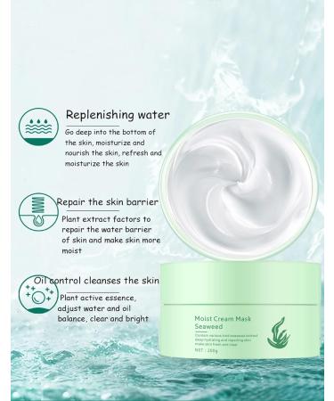 Seaweed Face Moisturizer & Mud Mask - Deep Hydration for Oily & Dry Skin Nourishing & Repairing Barrier 7.05 Oz - Buy Online on SooperMarket.com