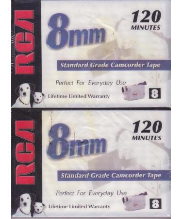 RCA 8mm Standard Grade Camcorder Tape 120 Minutes 2 Pack P6120PK2 by RCA