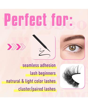 Super Strong Hold Lash Glue - Waterproof Black Eyelash Adhesive for Strip & Cluster Lashes | Fast Drying 5ml - Wiwoseo - Buy Online on SooperMarket.com