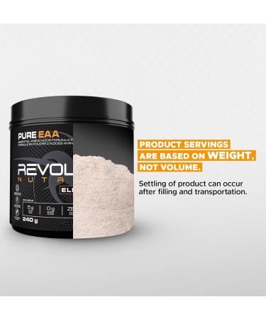 Revolution Nutrition Pure EAA Powder Essential Amino Acid Post Workout Zero Calorie Zero Sugar Gluten Free Enhanced with Electrolytes 5g EAAs 240 g 26 Servings (Candy Peach 0.53 Pound) Candy Peach 26 Servings (Pack of 1) - Buy Online on SooperMarket.com