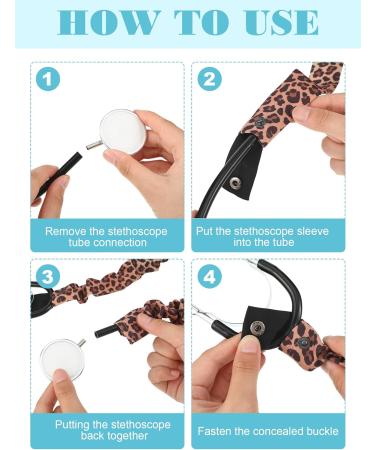 6 Pieces Stethoscope Cover Scrunchie - Elastic Fabric Sleeves for Nurses & Doctors | Compatible with Various Stethoscopes - 6 Stylish Neck Wraps - Buy Online on SooperMarket.com