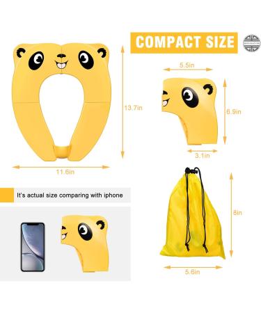 Kids Travel Potty Seat Cover - Non-Slip Foldable Toilet Pad with Carry Bag & Splash Guard - Buy Online on SooperMarket.com