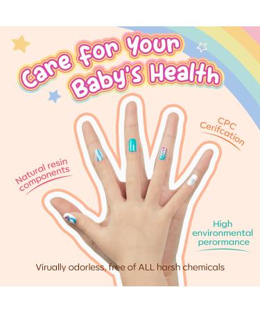 Modelones 144Pcs Press on Nails for Kids | Glitter Gradient Acrylic Fake Nails | Perfect Gift for Girls A2-Butterfly Unicorn - Buy Online on SooperMarket.com