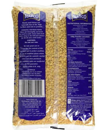 Natco Toor Dal Plain Indian Yellow Beans for Soups Stews Casseroles and Vegetable Dishes - 2kg Bag BY SPICEHUB - Buy Online on SooperMarket.com