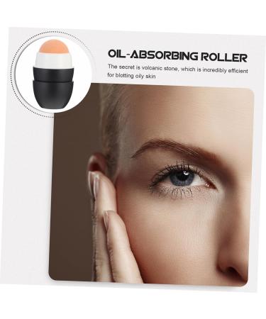 MAGICLULU Volcanic Stone Oil-absorbing Ball Oil-absorbing Rolling Ball Facial Rolling Stone Facial Skin Product Oil Absorbing Roller Facial Skin Oil Control Tool Facial Skin Care Roller 5x3cm Black - Buy Online on SooperMarket.com