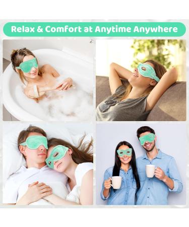 Heyu-Lotus Reusable Gel Bead Cooling Eye Mask 2Pcs - Hot Cold Therapy for Puffy Eyes, Dark Circles, Dry Eyes - Relief for Puffy Eyes - Green - Buy Online on SooperMarket.com