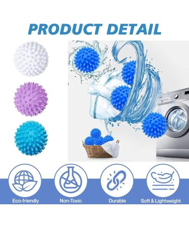 3 PCS Tumble Dryer Balls Reusable Energy Saving & Non-Melt Dryer Balls Washing Ball Laundry Balls for Washing Machine for Speeding Drying and Reducing Creases(3 Colors) - Buy Online on SooperMarket.com