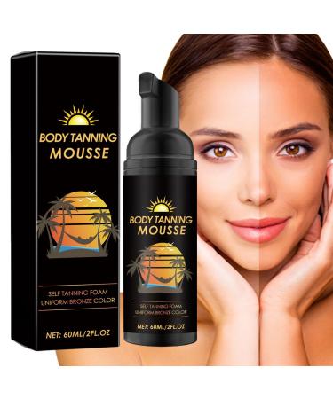 Long-Lasting Tanning Mousse | Natural Tanning Mousse | 60ml Tanning Mousse | Moisturizing Tanning Foam Tanning Mousse for Sunbeds Outdoor Tanning Mousse