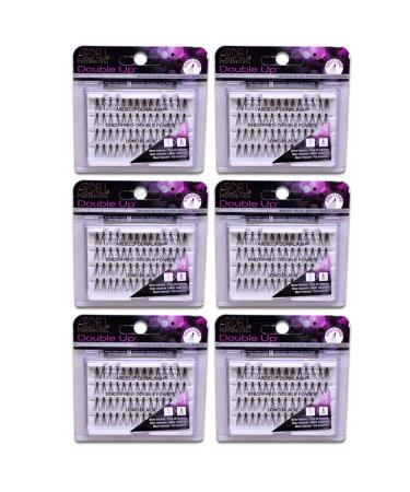 (6 PACK) Ardell Double Up Knot Free Double Flares Long Black