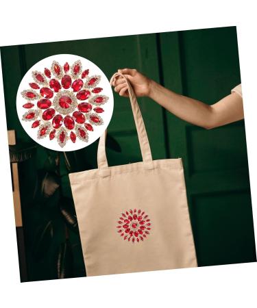 EXCEART Diy Rhinestone Decor Banner for Coat Clothing Garment Patches Accessories Bottom Hat Creative Red 1X10.8X10.8CM - Buy Online on SooperMarket.com