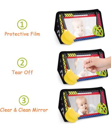 Leadstar Baby Mirror & Quiet Book | Crackling Fabric Book & Contrast Cards for Newborns (0-6 Months) - Buy Online on SooperMarket.com