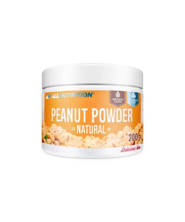 ALLNUTRITION Sugar Free Peanut Powder - Low Fat Peanut Butter - No Sugar Peanut Cream with 50% Protein - Low Calorie Sweets - No Palm Oil - Vegan and Keto Friendly - 200g Natural