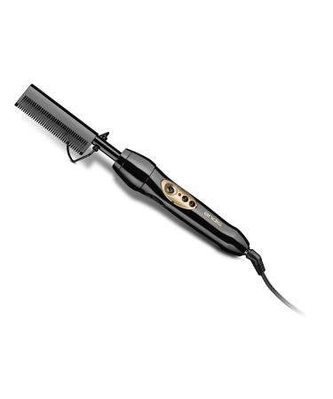 Andis 38330 Professional Heat Ceramic Press Comb for Hair, Straightener - Dual Voltage - 20 Adjustable Heat-Settings, 30 Min Auto Shut-off, Black