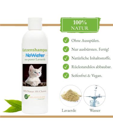 Cat Shampoo No Water | Bio Gentle Care for Sensitive Cats | 250ml Lavaerde - Rinse-Free Formula for Water-Shy Cats - Buy Online on SooperMarket.com