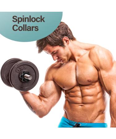 Prasacco 6 Pack Dumbbell Socket Nuts - 25mm Anti-Slide Barbell Clamps | Black Plastic Star Closures for Weight Training - Buy Online on SooperMarket.com