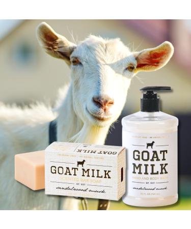 San Francisco Soap Company Goat Milk Bar Soap | Sandalwood Musk | Dye-Free | Nourishing 10oz Unisex Bar Soap - Buy Online on SooperMarket.com