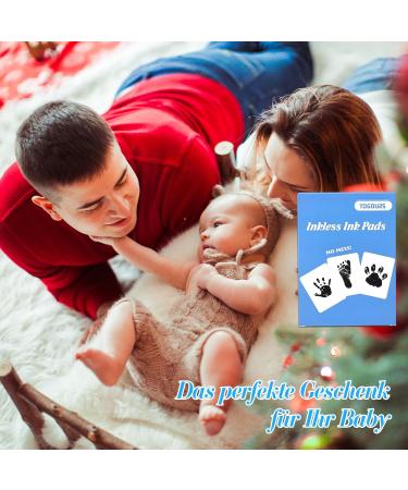 Togou2s Baby Handprint & Footprint Set - 6Pcs Clean Touch Stamp Kit | Baby Footprints Gift Box (0-6 Months) | Dog & Cat Paw Print Set - Buy Online on SooperMarket.com