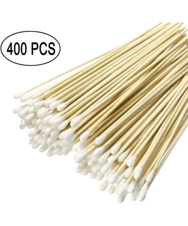 Long Wooden Handle Cotton Swabs - 400 Pack | Eco-Friendly Makeup Removal & Cleaning Tools - Buy Online on SooperMarket.com
