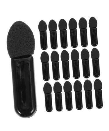 PLAFOPE 100pcs Mini Eyeshadow Swab Concealer Brush Eye Makeup Makeup Wand Lip Balm Plastic Black