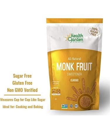 Health Garden Monk Fruit Sweetener Classic - All-Natural, 1 lb (453 g) | Sugar-Free Sweetener - Buy Online on SooperMarket.com