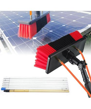 photovoltaic cleaner Window Cleaning Pole Window Cleaning Water-Fed Pole 30Ft Extendable Telesbrush Squeegee Attachment Window Professional Washer Kit 55cm Brush Head 6M/21FT - Buy Online on SooperMarket.com