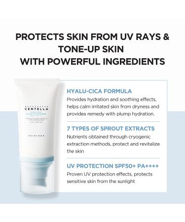 SKIN1004 Hyalu-CICA Water-Fit Sun Serum 1.69 fl. oz (50ml) - Hydrating Formula for Sensitive Skin [No White Cast] - Buy Online on SooperMarket.com