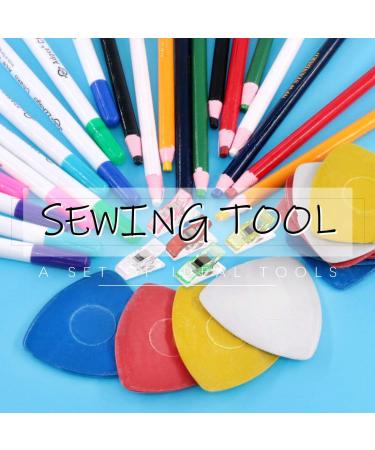 Swpeet 43Pcs Sewing Tools Kit with Tailor's Chalk, Sewing Mark Pencil, Fabric Marker Pen, and Plastic Clips - Complete Set for Sewing Marking - Buy Online on SooperMarket.com