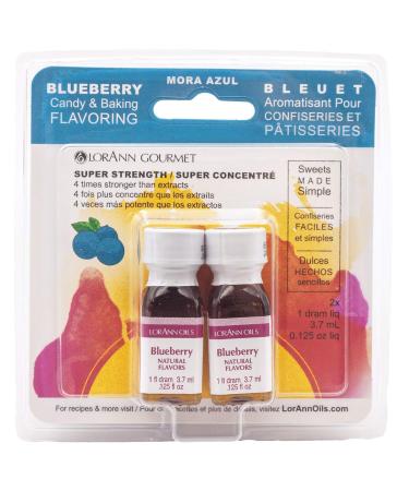 LorAnn Blueberry SS (with natural flavors), 1 dram bottle (.0125 fl oz - 3.7ml - 1 teaspoon) - Twin pack blistered .125 oz