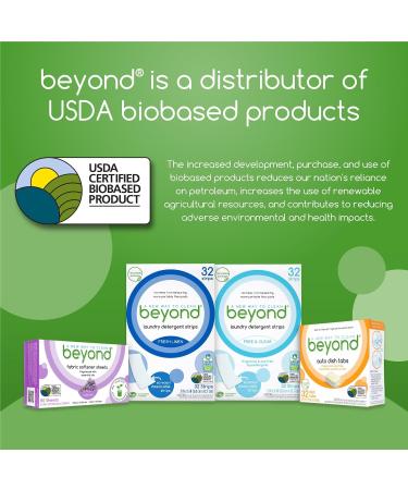 Beyond Laundry Detergent Strips - Eco-Friendly Hypoallergenic & Travel-Friendly | 32 Dissolvable Strips - Free & Clear - Buy Online on SooperMarket.com