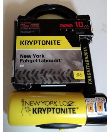 Kryptonite New York Fahgettaboudit Mini Heavy Duty Bicycle U Lock Bike Lock