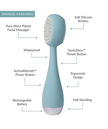 PMD Clean Pro Silver: Smart Facial Cleansing Device with Silver ActiveWarmth & Anti-Aging Massager - Buy Online on SooperMarket.com