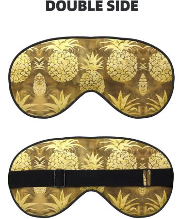 SSIMOO Gold Pineapple Eye Mask - Soft Breathable Sleep Patch for Women | Perfect for Travel & Relaxation - Buy Online on SooperMarket.com