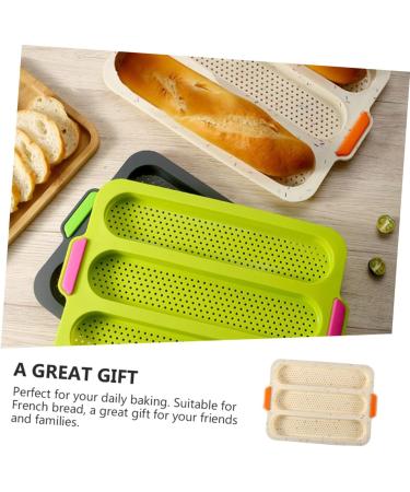HOMSFOU 2 Pcs 3 Bread Silicone Mold Bread Pan Forms Silicone Bread Baking Trays Silicone Baking Mold Silicone Molds Loaf Pan Bread Baking Tin White Silica Gel Cake Second Generation Toast 34.5x24cmx2pcs Whitex2pcs - Buy Online on SooperMarket.com