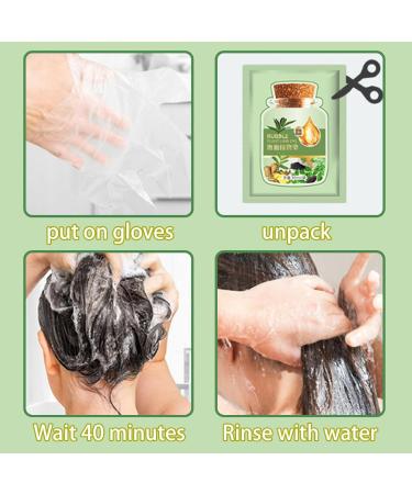 10Pcs Natural Black Bubble Hair Dye | Long-lasting Plant-Based Hair Coloring | Mild & Refreshing 30ml Hair Care Solution - Buy Online on SooperMarket.com