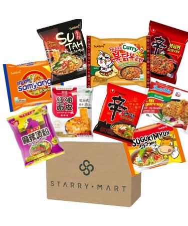 World Noodle Brand Halal Ramen Vermicelli Instant Noodles Assorted Mix Bundle (10 Packs 10 Flavours) HALAL