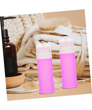 Mikinona Travel Storage Bottle Cylindrical Bottling Shampoo Bottle Refillable Bottle Shampoo Containers Silicone Liquid Bottle Empty Storage Silica Gel Cosmetic Set Bottle Purple Travel 11.4X3.6CM Purple - Buy Online on SooperMarket.com