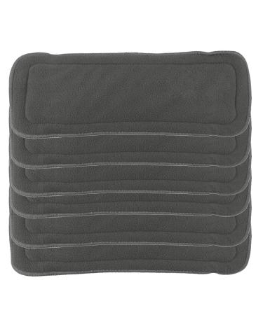 Happy cherry baby diapers Washable reusable baby diaper bamboo fabric diaper deposits set of 6 baby cloth soft fabric 4 sent - black 6 pieces (1 Pack) black