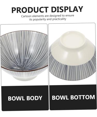 Zerodeko Cookie Container Rice Bowls Japanese Hat Bowl Nut Ceramics Noodle Japanese Ramen Bowls Noodle Bowl 18X18CM Blue - Buy Online on SooperMarket.com
