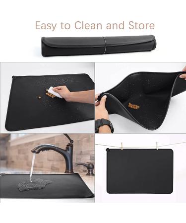 Emwel Dog Food Mat Silicone Dog Bowl Mat Non-Slip Cat And Dog Feeding Mat Waterproof Dog Placemat L (47 * 30) black 180g - Buy Online on SooperMarket.com