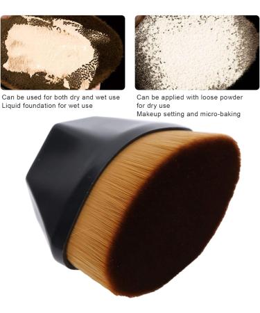 Foundation Brushes Makeup Brushes Fiber Hair for Micro Baking for Makeup Setting(Black) - Buy Online on SooperMarket.com