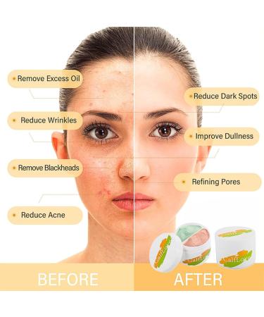 Clay Face Mask - Clay Mask For Controlling Oil And Refining Pores 2 Colors Cleansing Mask Deep Cleansing Mud Mask Spa Face Mask For Detoxing Hydrating Face Mask Improve Pore Blemish - Buy Online on SooperMarket.com
