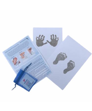 BUSHBABY Baby Hand and Footprint Kit Inkless Prints Hand & Feet Pet Dog Paw Print Newborn Keepsake Essential Baby Gifts Boy New Mum Baby Shower Gifts Unique Maternity Present Mums Expecting 1 wipe Blue