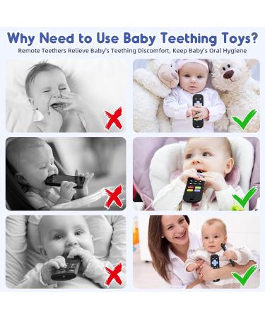 Tooth Forces for Babies 0-12 Months | Remote Control Teething Aid & Silicone Bath Toys for Toddlers | Perfect Gifts for Autism | Black - Buy Online on SooperMarket.com