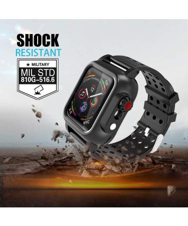 Realproof Waterproof Apple Watch Case 44MM Series 6 | SE | 5 | 4 with 3PCS Premium Soft Silicone Band  Dropproof Shockproof Impact Resistant Rugged Protective iWatch Case Bulit-in Screen Protector - Buy Online on SooperMarket.com