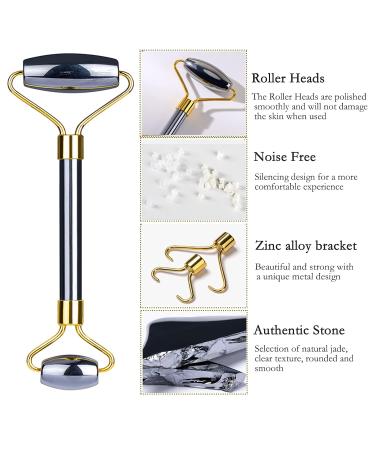 Best Face Jade Roller & Gua Sha Set | Terahertz Energy Stone Skin Care Tools for Radiant Beauty - Buy Online on SooperMarket.com