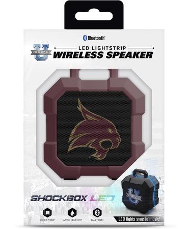 Texas State Bobcats Team Color SOAR NCAA Shockbox LED Wireless Bluetooth Speaker - Buy Online on SooperMarket.com