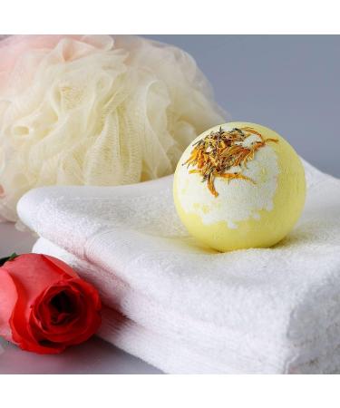 1PC Dried Flower Bath Bomb - Natural Aroma Bath Salt for Women - Pink - Sparkling Shower & Bath Experience - Buy Online on SooperMarket.com
