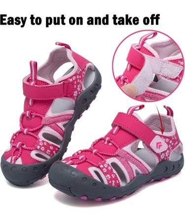 Csgkag Boys Girls Closed Summer Beach Sandals - Sport Outdoor Trekking Shoes 30 EU Pink - Buy Online on SooperMarket.com