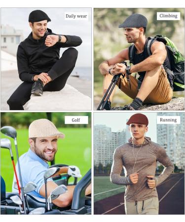5-Pack Men's Mesh Summer Newsboy Hats - Ivy Gatsby Cabbie Beret Cap Bundle - Buy Online on SooperMarket.com